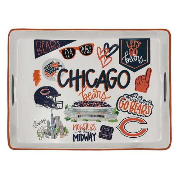 Chicago Bears Ceramic Serving Tray