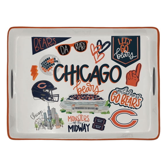 Chicago Bears Ceramic Serving Tray