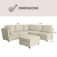 thumbnail image 4 of Rory Fabric 6-Piece Modular Sectional, Assorted Colors, 4 of 13