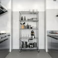 thumbnail image 11 of Seville Classics 5-Tier Steel Wire Shelving, 36” W x 14” D x 75.5” H, 11 of 14