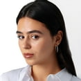 thumbnail image 5 of High Polish Hoop Earrings in 14K Gold, 5 of 6