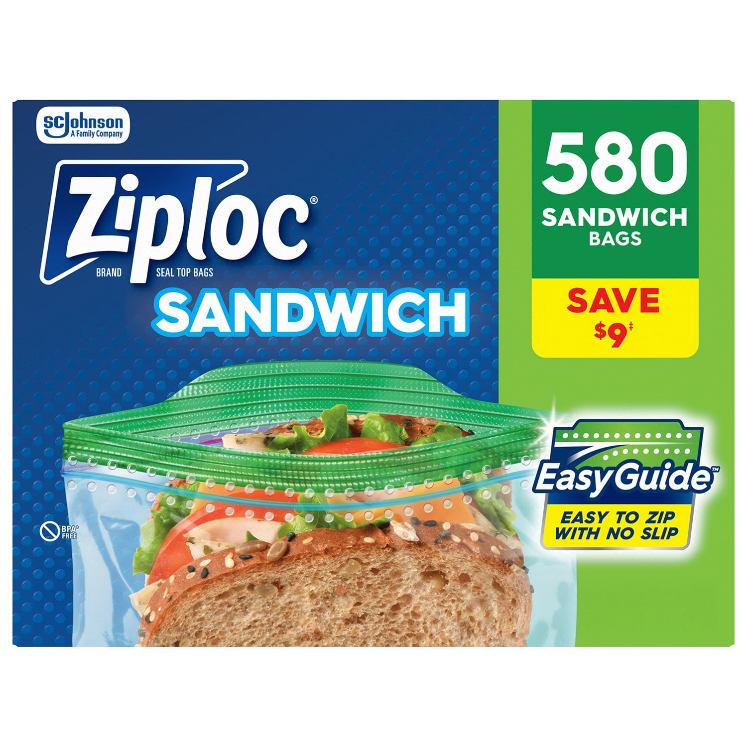 Ziploc Easy Open Tab Sandwich Bags, 580 ct. - Samsclub.com