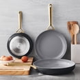 thumbnail image 3 of Member's Mark 3-Piece Modern Ceramic Fry Pan Set, Assorted Colors, 3 of 5