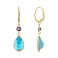 thumbnail image 3 of Multi-Gemstone Dangle Earrings in 14K Gold, 3 of 6