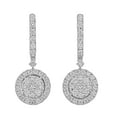 thumbnail image 1 of 1.00 CT. T.W. Diamond Halo Dangle Earrings in 14K Gold, 1 of 4