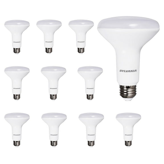 SYLVANIA TruWave BR30 LED Light Bulb, 65W = 7W, Dimmable, Medium Base, 650 Lumens, Frosted, 2700K, Soft White - 12 Pack