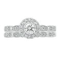 thumbnail image 2 of 0.50 CT. T.W. Round Cut Halo Diamond Ring & Band Set in 14K Gold, 2 of 6