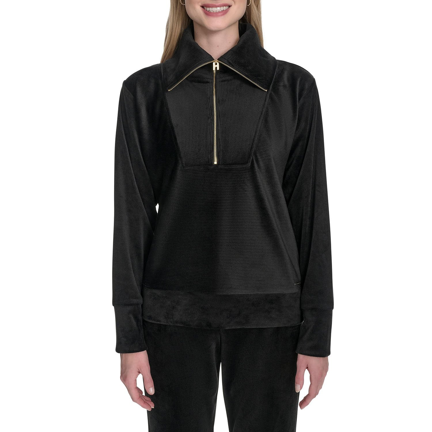 Halston Women's Velour Quarter-Zip Pullover - Samsclub.com