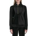 thumbnail image 1 of Halston Women's Velour Quarter-Zip Pullover, 1 of 7