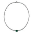 thumbnail image 5 of Lab Created Gemstone Tennis Necklace in Sterling Silver, 5 of 6