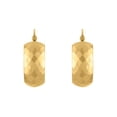 thumbnail image 2 of Diamond Cut Faceted Huggie Hoop Earrings in 14K Gold, 2 of 6
