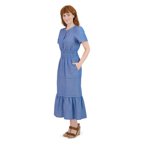 french connection blue ruffle dress French Connection Cameron Dress