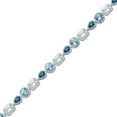thumbnail image 2 of Multi-Cut Gemstone Halo Tennis Bracelet in Sterling Silver, 2 of 5