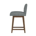 thumbnail image 15 of HH2 Home Upholstered Key Back Wood Adjustable Height Swivel Bar Stool, 15 of 19