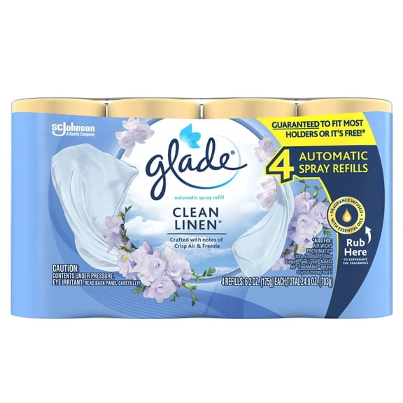 Glade Automatic Spray Air Freshener Refill, Hawaiian Breeze & Tropical Blossom, 4 ct