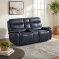 thumbnail image 1 of Society Den Florin Power Motion Loveseat with Power Headrest and Console, 1 of 9