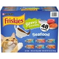 thumbnail image 1 of Purina Friskies Gravy Pleasers Wet Cat Food, Seafood or Poultry Variety Pack - (48) 5.5 oz. Cans, 1 of 9