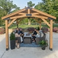 thumbnail image 12 of Backyard Discovery 14' x 12' Cedar Wood Peak Roof Gazebo with PowerPort, 12 of 17