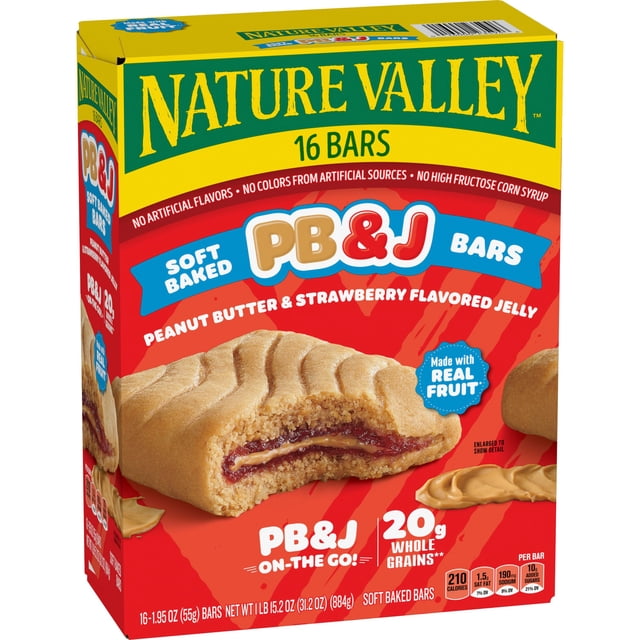 Nature Valley Peanut Butter & Jelly Soft Baked Bars, 16 ct.
