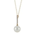 thumbnail image 2 of Cultured Freshwater Pearl and 0.04 CT.T.TW. Diamond Pendant Necklace in 14K Gold, 2 of 5