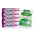 thumbnail image 1 of Poligrip Denture Adhesive Cream 2.4 oz., 5 ct. + Polident Cleanser 6 Tablets, 1 of 9