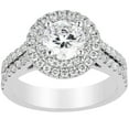 thumbnail image 1 of 1.50 CT. T.W. Round Cut Double Halo Diamond Ring in 18K Gold, 1 of 4
