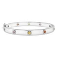 thumbnail image 1 of Multi Gemstone Sapphire Bangle Bracelet Set in Sterling Silver, 1 of 4