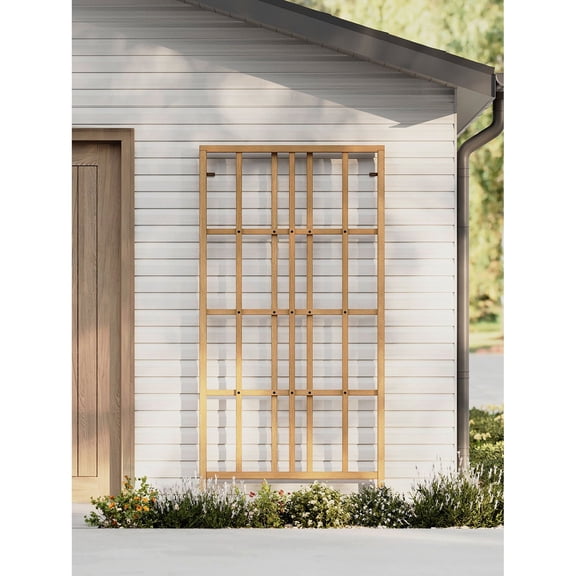 Vita Cedar 39" x 77" Modern Trellis