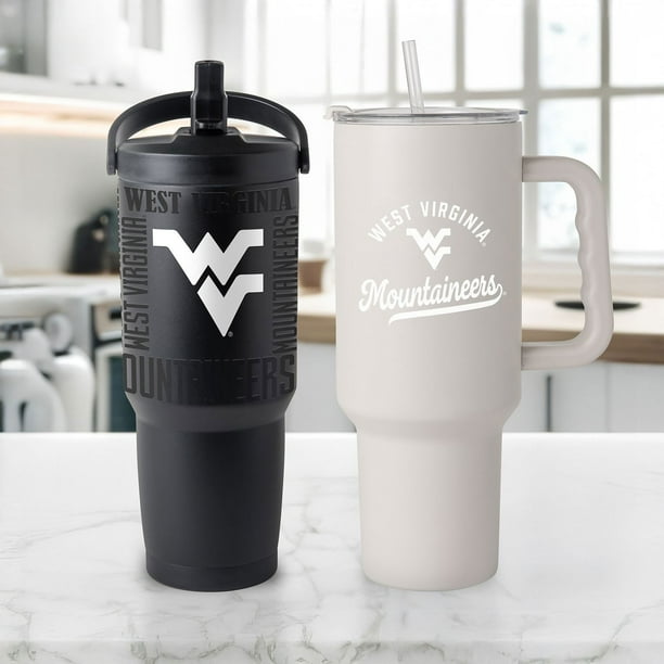 Logo Brands West Virginia Mountaineers Stainless Steel Tumbler Set