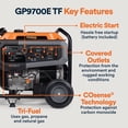 thumbnail image 7 of 12,500 / 9,700 Watt Generac GP9700e Tri-Fuel Generator with Adaptor Cord, 7 of 8