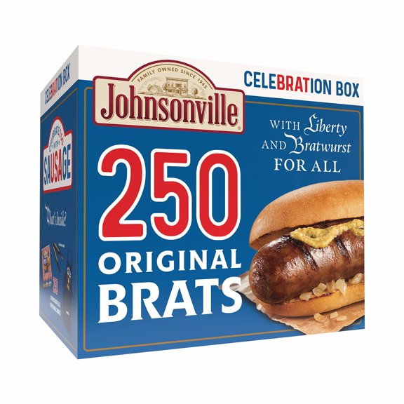 Johnsonville Original Pork Bratwurst 250th Cele-BRAT-ion Pack, Frozen, 250 ct.