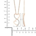 thumbnail image 6 of 0.23 CT. T.W. Diamond Double Heart Infinity Pendant in 14K Gold, 6 of 8