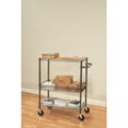 thumbnail image 4 of Alera 40" 3-Tier Wire Rolling Cart, Black Anthracite, 4 of 7