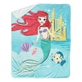 thumbnail image 1 of Disney Little Mermaid Cloud Faux Fur Throw, 50" x 60", 1 of 4