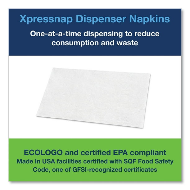 Tork Xpressnap Interfold 1-Ply White Dispenser Napkins 12 pks