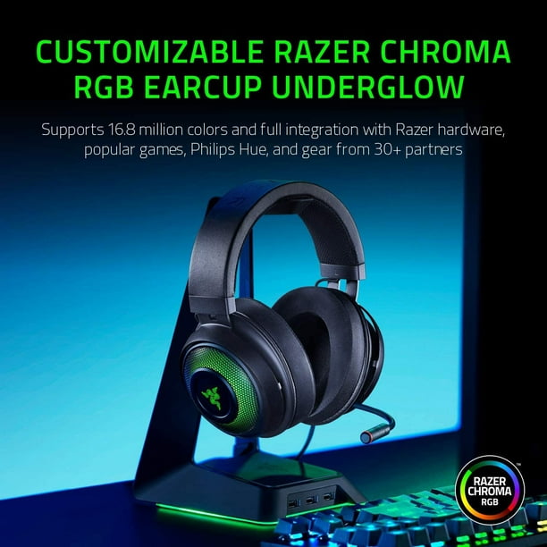 Razer Kraken Ultimate RGB USB Surround Sound Gaming Headset with
