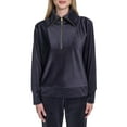 thumbnail image 1 of Halston Women's Velour Quarter-Zip Pullover, 1 of 7