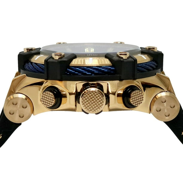 Invicta Men's Bolt Quartz 52mm Gold Tone Stainless Steel & Black