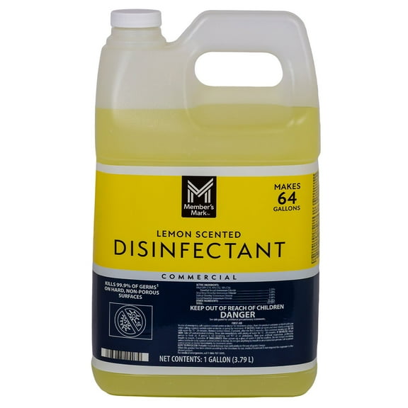 Member's Mark Commercial  Disinfectant, Lemon Scent, 4 pk., 1 gal. each