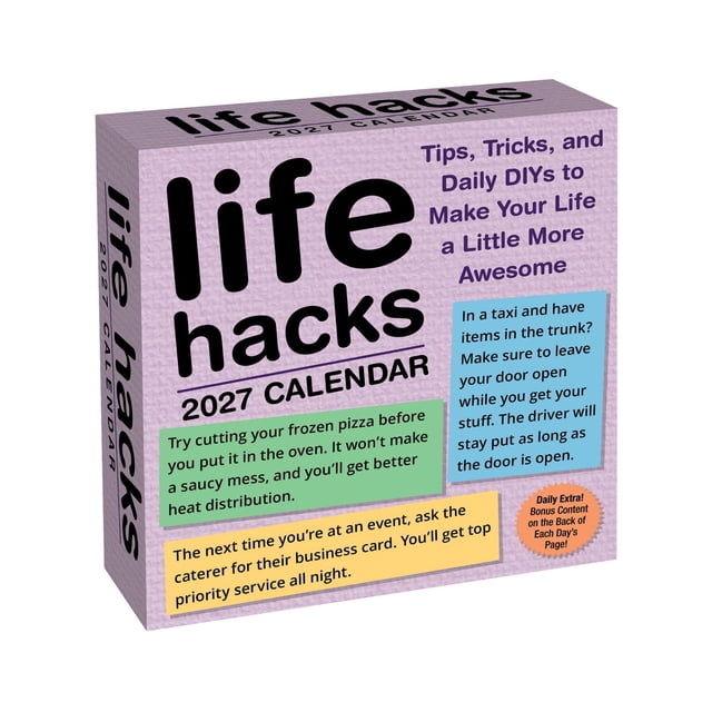 2027 Life Hacks Day-to-Day Calendar by Keith Bradford