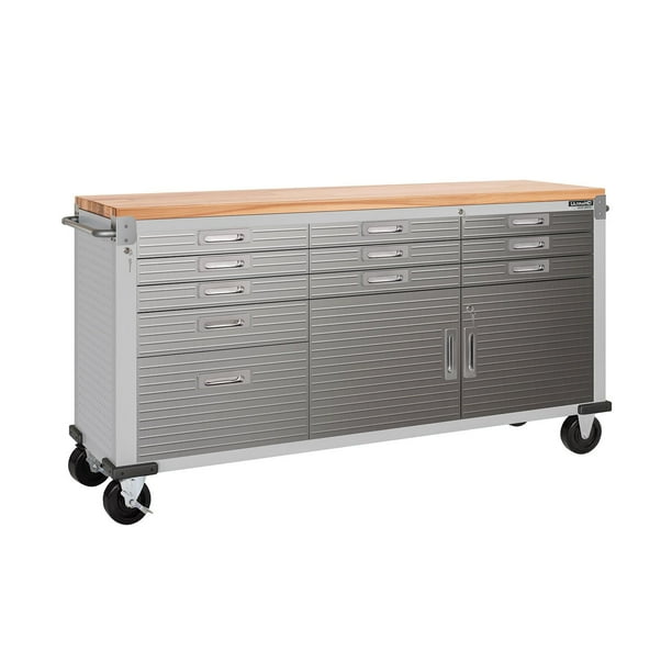 Seville Classics UltraHD 11 Drawer Rolling Workbench, 77
