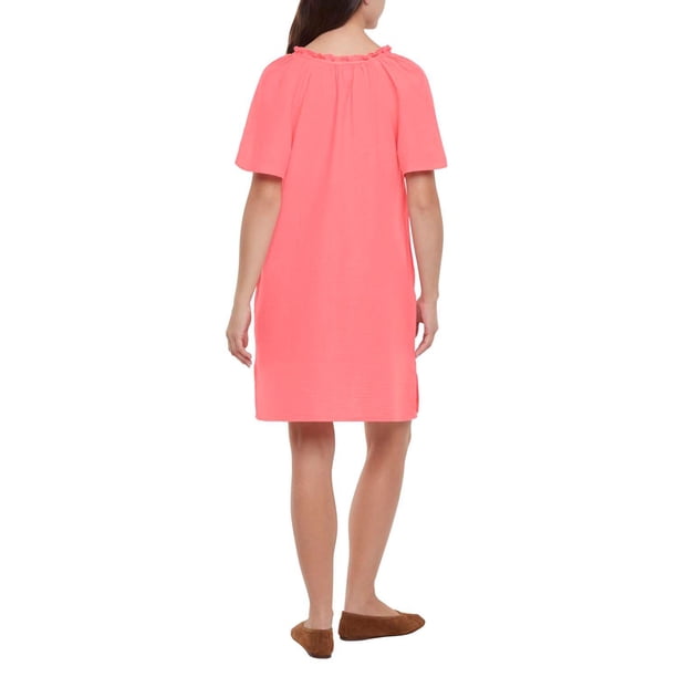 GAP GAUZE POPOVER DRESS - PINK XL:- Pink, XL GAP GAUZE POPOVER DRESS - PINK XL:- Pink, XL