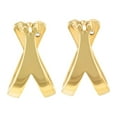 thumbnail image 5 of 0.47 CT. T.W. Round Cut Criss Cross Diamond Hoop Earrings in 14K Gold, 5 of 8