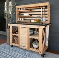 thumbnail image 1 of Backyard Discovery 48" Cedar Buffet Hutch Serving Station with Steel Countertop, 1 of 13