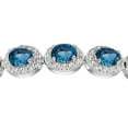 thumbnail image 2 of Oval Cut Gemstone Halo Bolo Bracelet in Sterling Silver, 2 of 5