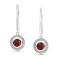 thumbnail image 5 of Round Cut Lab Created Gemstone Dancing Pendant & Earring Set in Sterling Silver, 5 of 8