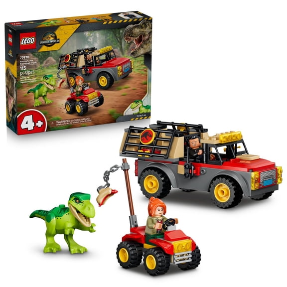 LEGO Jurassic World Young T. Rex Transport Truck Building Toy, 115 pc.