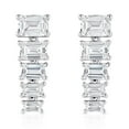 thumbnail image 2 of 925 Sterling Silver Lab Created White Sapphire Graduated Earring, 2 of 5