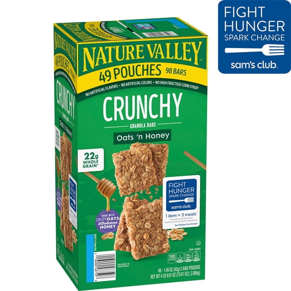 Nature Valley Oats 'n Honey Crunchy Granola Bars, 49 ct.