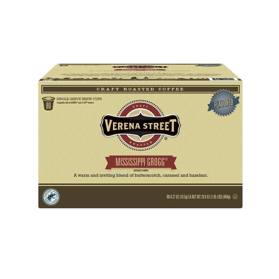 Verena Street Medium Roast Coffee Pods, Mississippi Grogg, 80 ct.